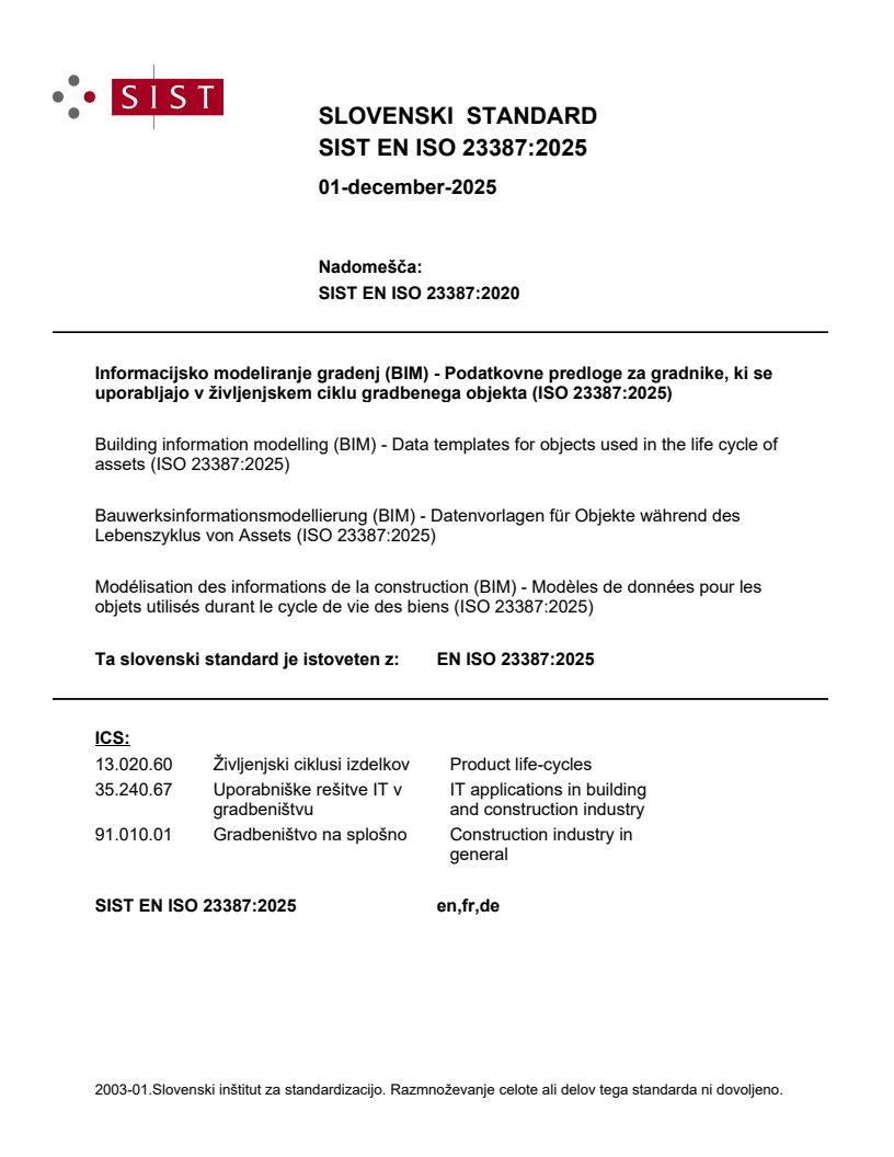 SIST EN ISO 23387:2025 SIST EN ISO 23387:2025