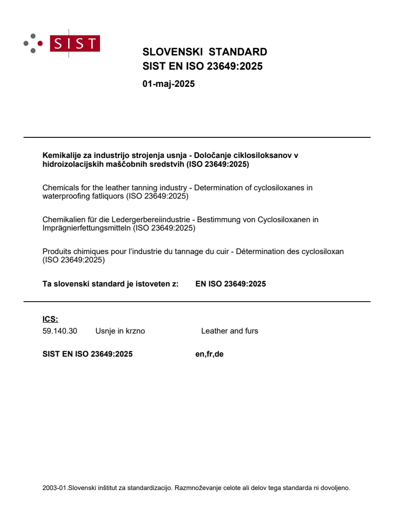 EN ISO 23649:2025 EN ISO 23649:2025 - Page 1 preview