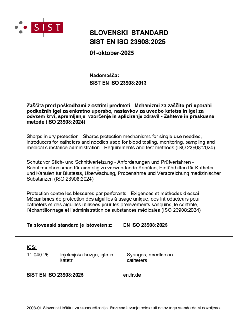 EN ISO 23908:2025
