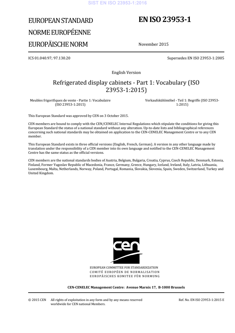 EN ISO 23953-1:2015 EN ISO 23953-1:2016 - Page 3 preview