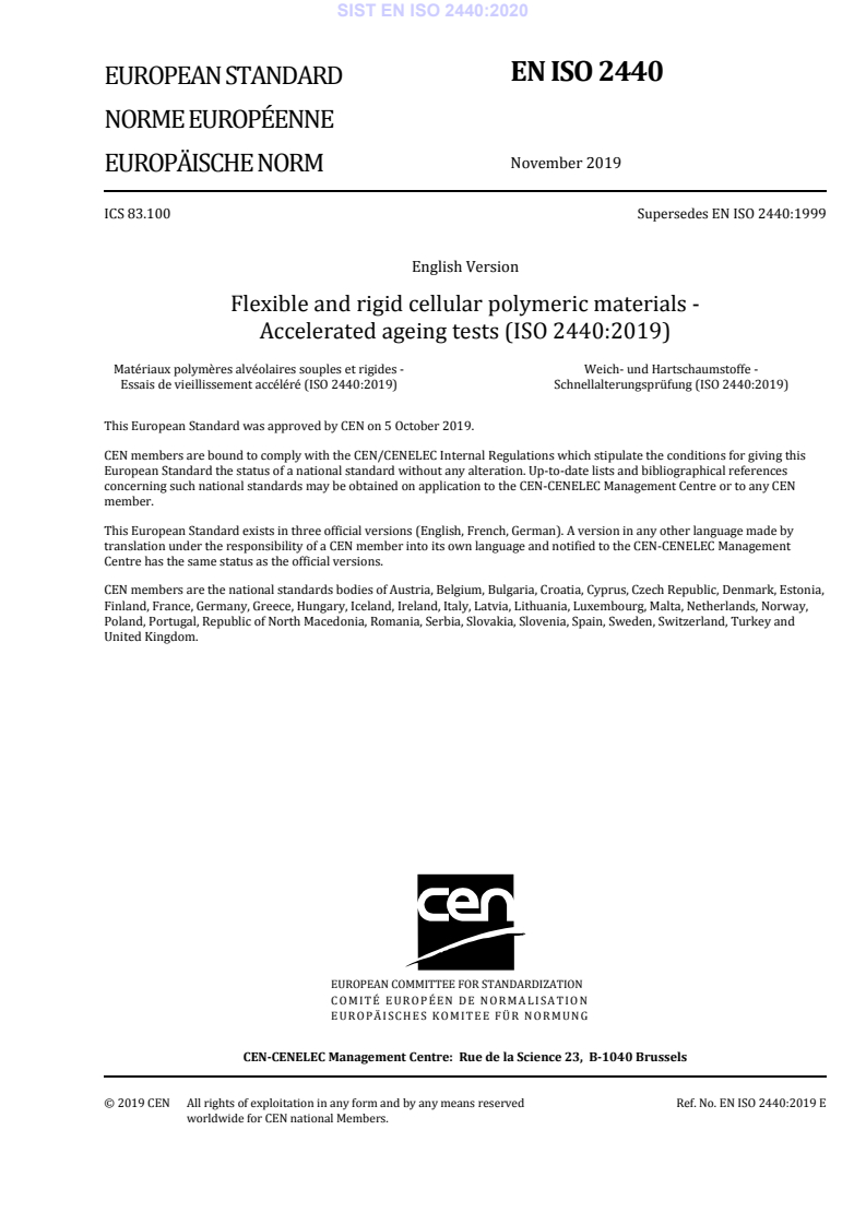 EN ISO 2440:2019 EN ISO 2440:2020 - Page 3 preview