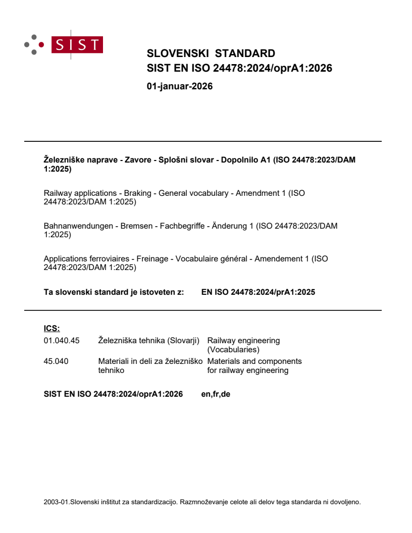 EN ISO 24478:2024/prA1:2025 EN ISO 24478:2024/oprA1:2026 - BARVE