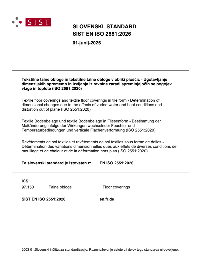 SIST EN ISO 2551:2026 SIST EN ISO 2551:2026 - Page 1 preview