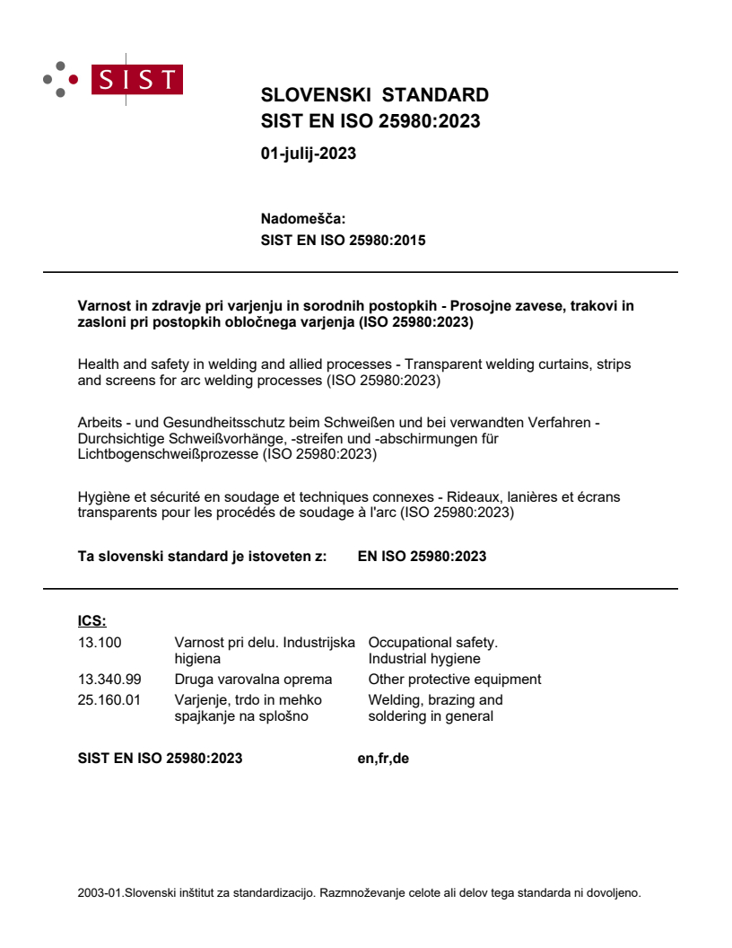 EN ISO 25980:2023 EN ISO 25980:2023 - Page 1 preview