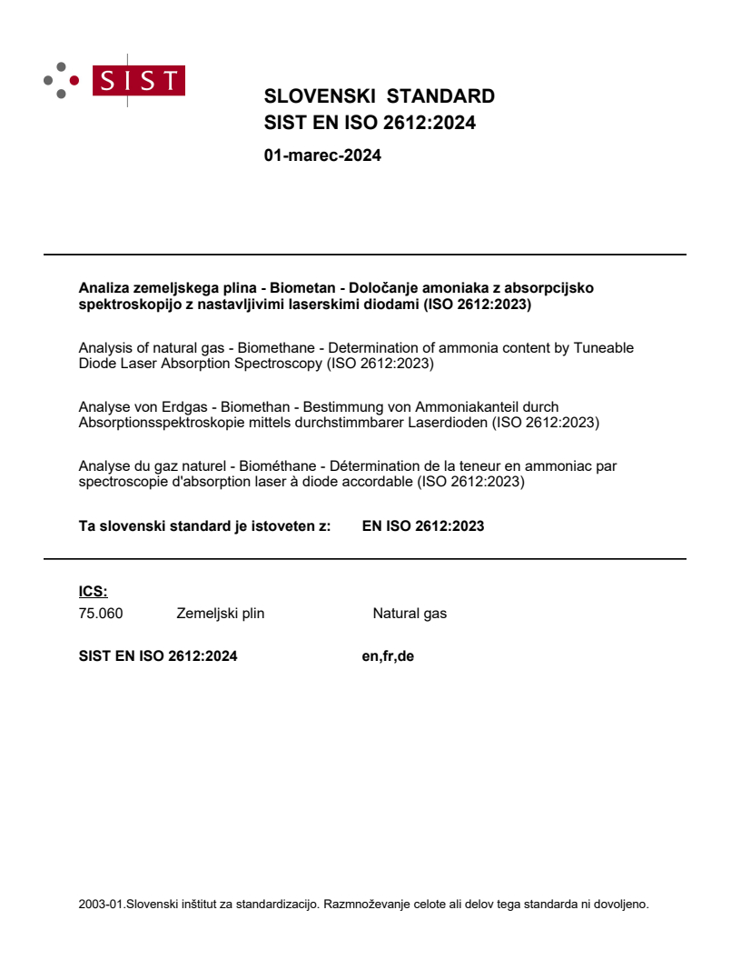 EN ISO 2612:2023 EN ISO 2612:2024 - Page 1 preview