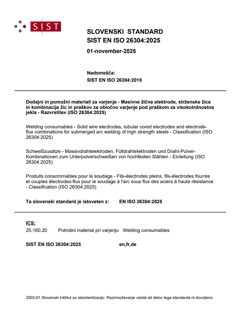 SIST EN ISO 26304:2025