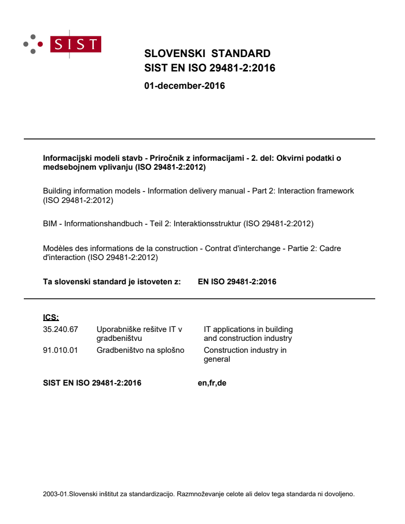 EN ISO 29481-2:2016 EN ISO 29481-2:2016 - Page 1 preview