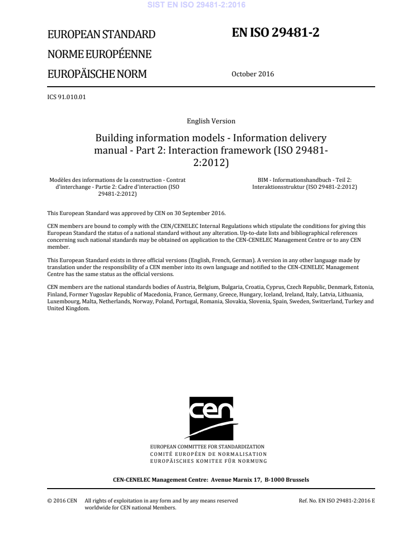 EN ISO 29481-2:2016 EN ISO 29481-2:2016 - Page 3 preview