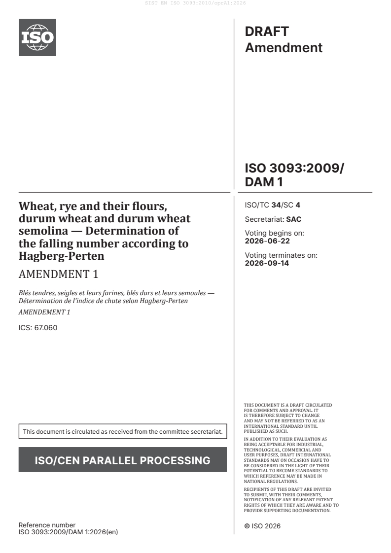 EN ISO 3093:2009/prA1 EN ISO 3093:2010/oprA1:2026 - Page 3 preview