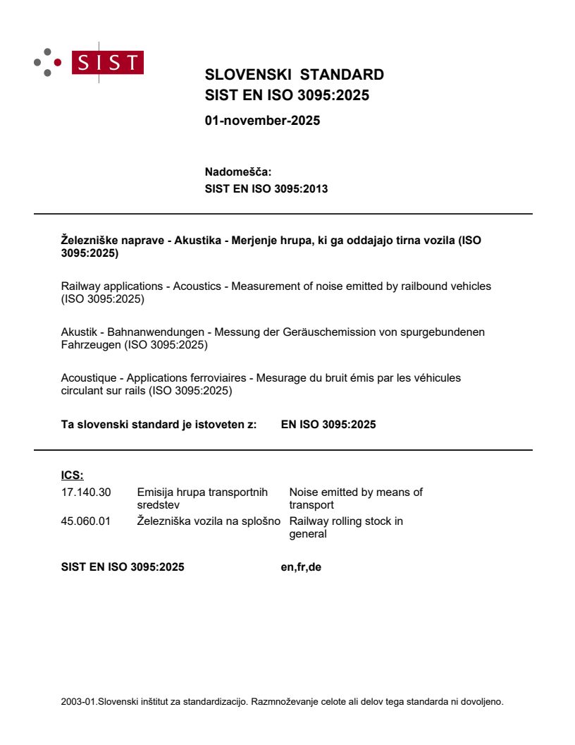 SIST EN ISO 3095:2025 SIST EN ISO 3095:2025