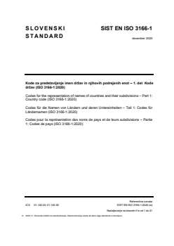 EN ISO 3166-1:2020 EN ISO 3166-1:2020 - Page 1 preview