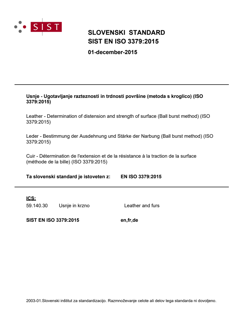 EN ISO 3379:2015 EN ISO 3379:2015 - Page 1 preview