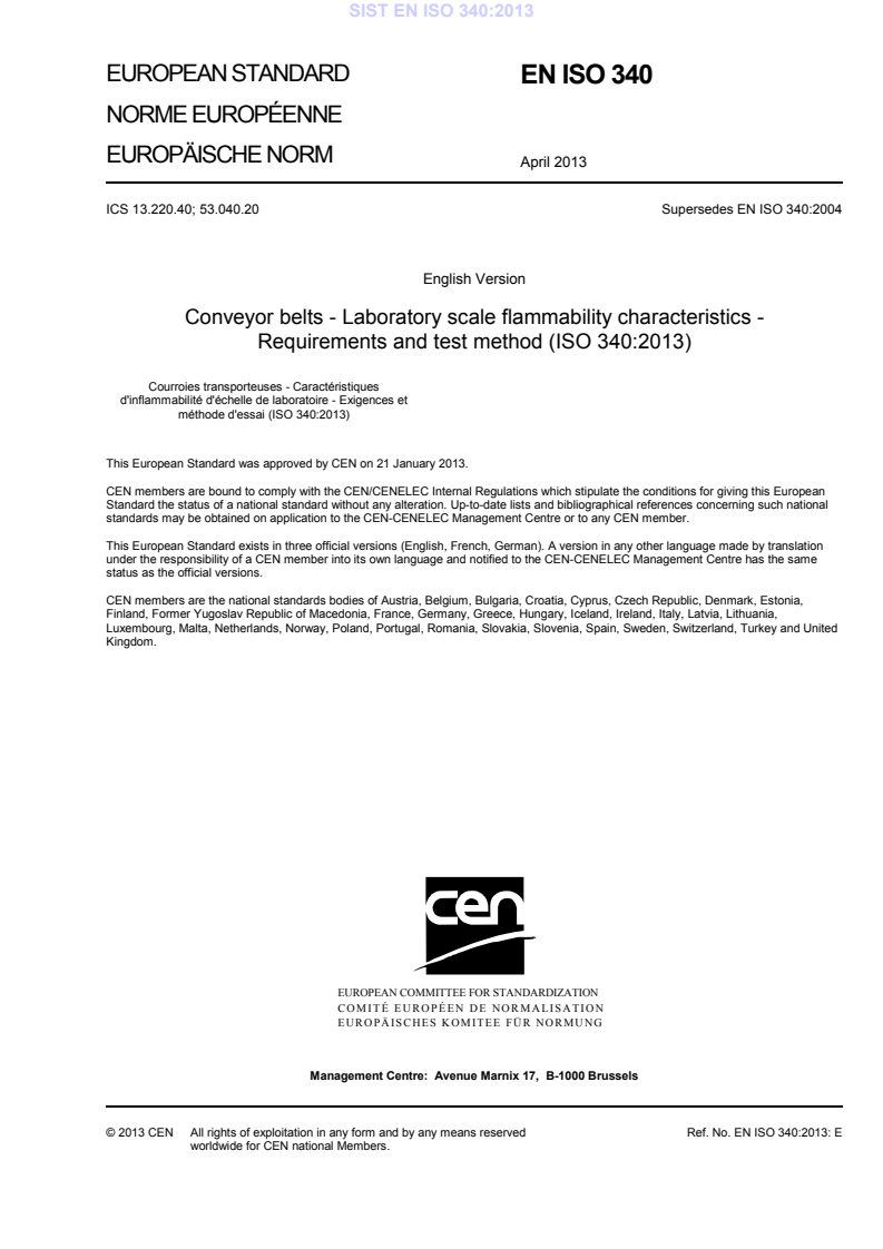 EN ISO 340:2013 EN ISO 340:2013 - Page 3 preview