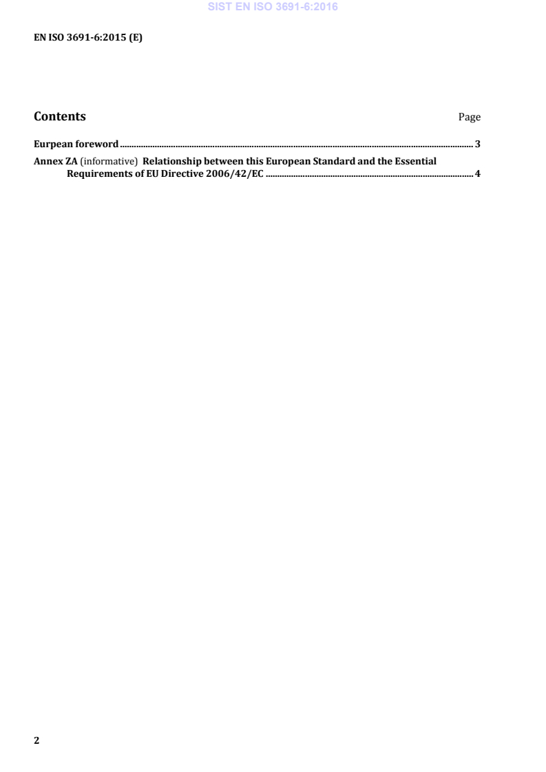 EN ISO 3691-6:2015 EN ISO 3691-6:2016 - Page 4 preview