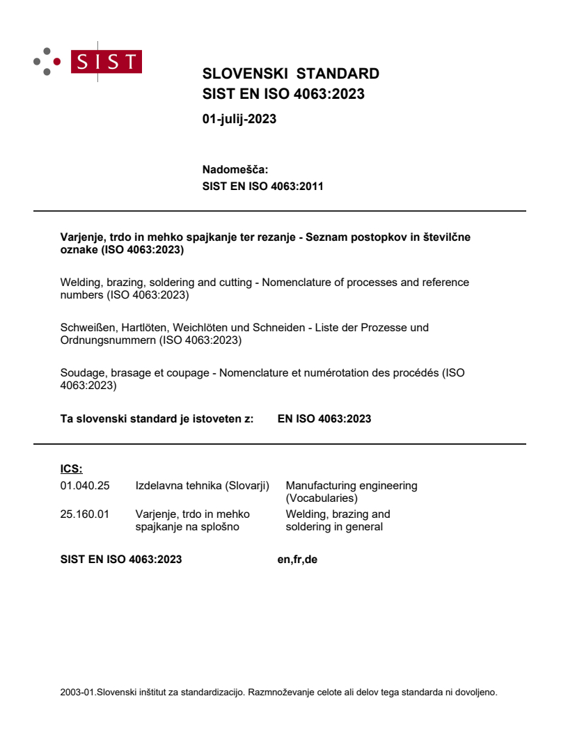 EN ISO 4063:2023 EN ISO 4063:2023 - Page 1 preview