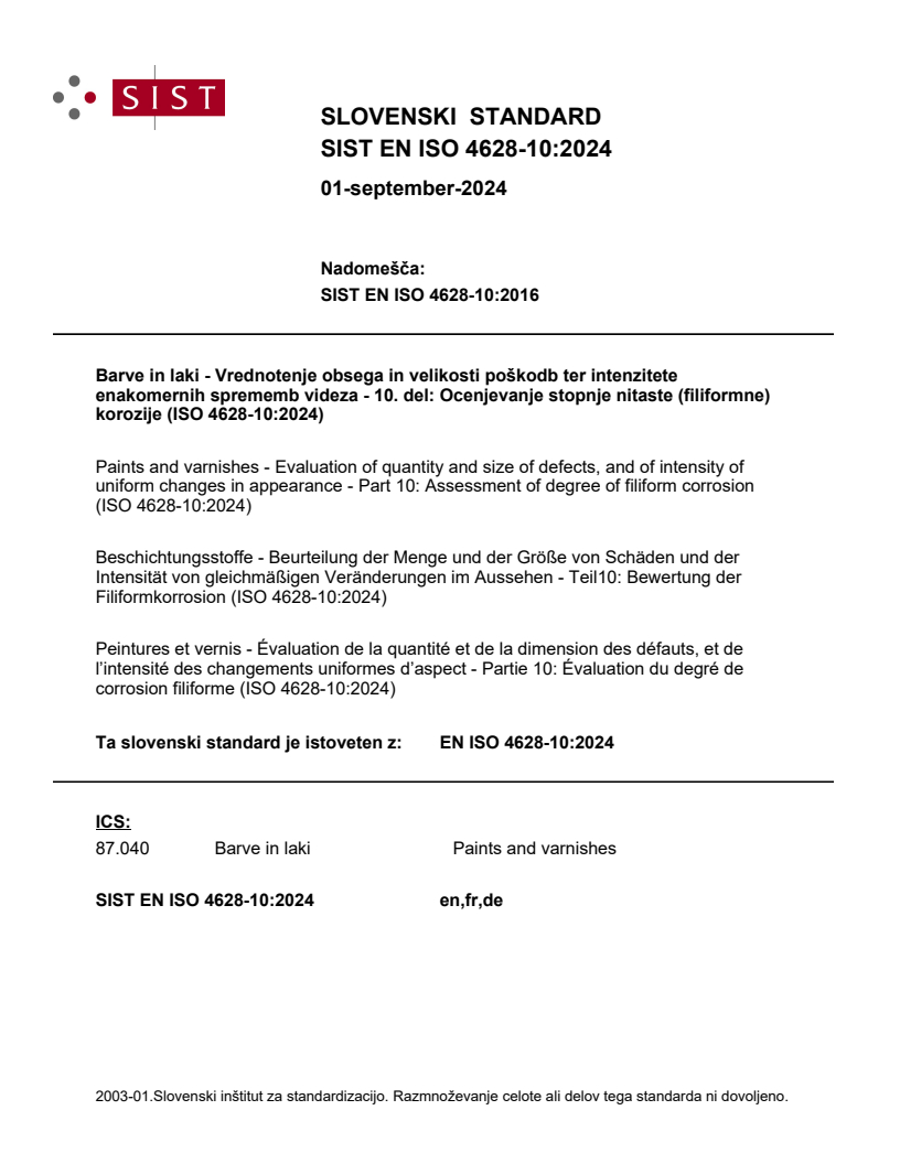 EN ISO 4628-10:2024 EN ISO 4628-10:2024 - Page 1 preview