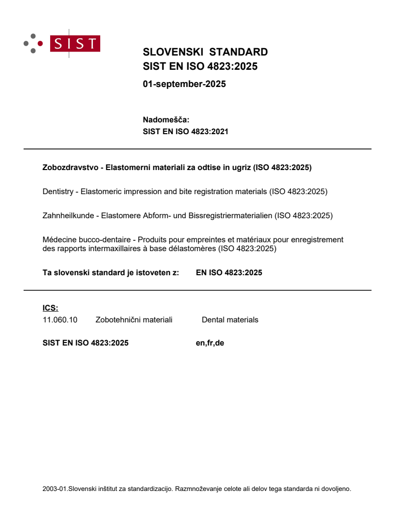 EN ISO 4823:2025