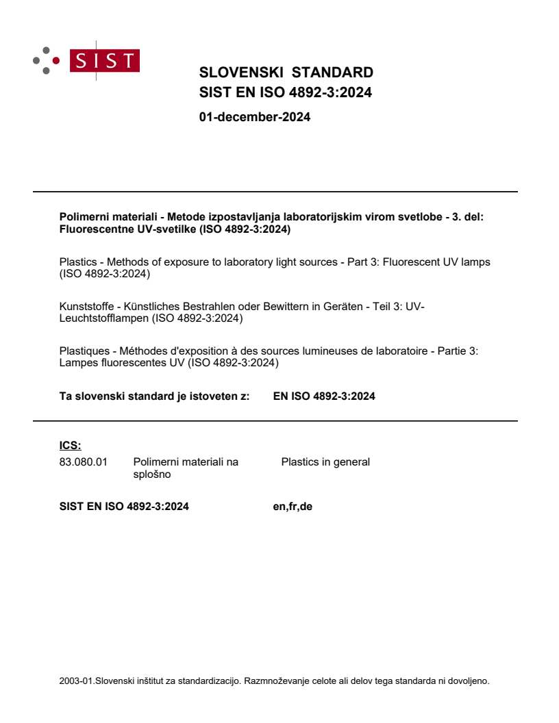 EN ISO 4892-3:2024 EN ISO 4892-3:2024 - Page 1 preview