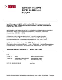 SIST EN ISO 5059-1:2025 - Page 1 preview