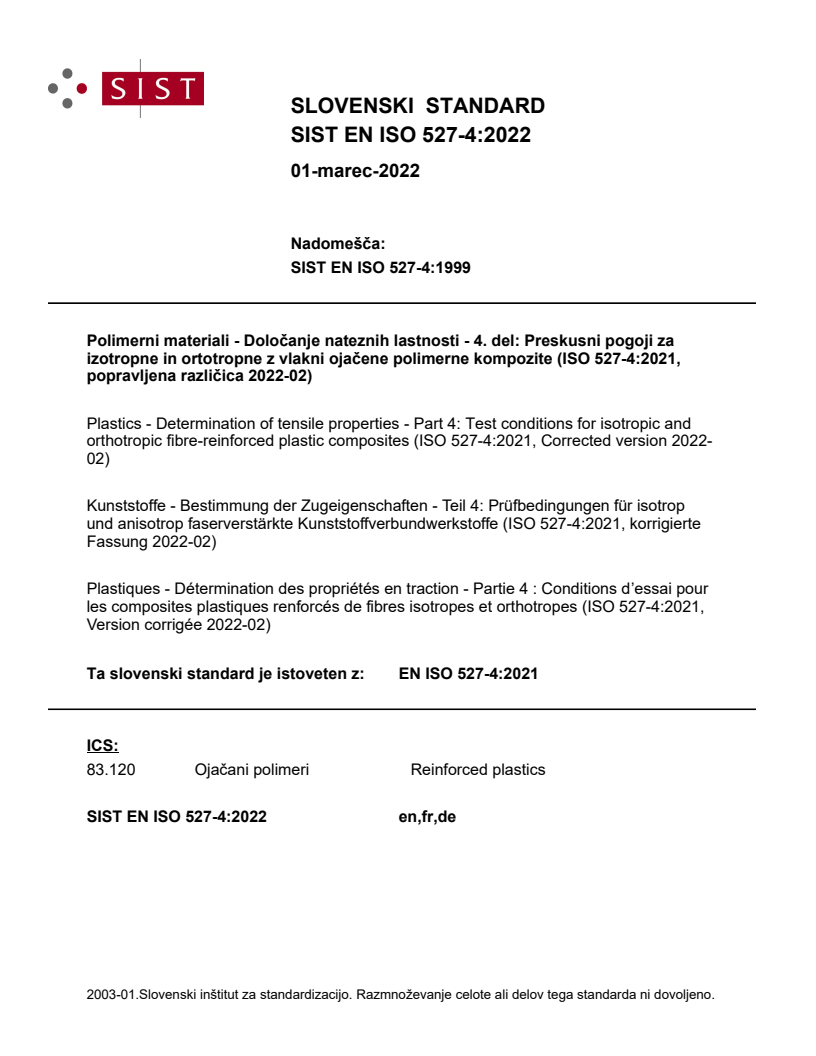 EN ISO 527-4:2021 EN ISO 527-4:2022 - Page 1 preview