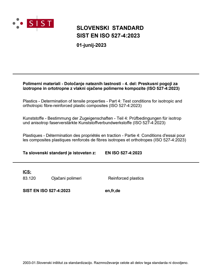 EN ISO 527-4:2023 EN ISO 527-4:2023 - Page 1 preview
