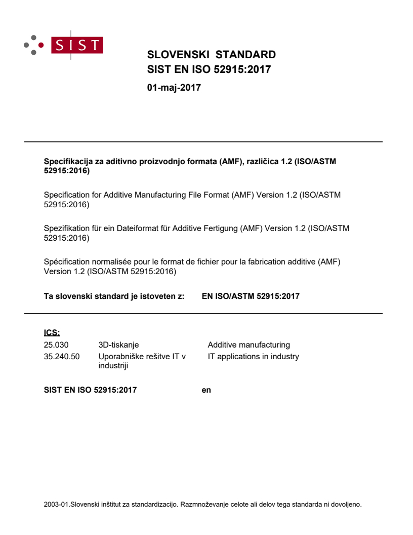 EN ISO/ASTM 52915:2017 EN ISO 52915:2017 - BARVE - Page 1 preview