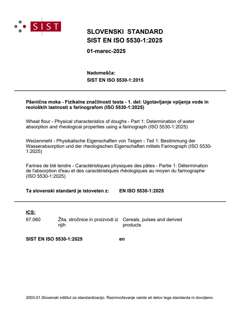 EN ISO 5530-1:2025 EN ISO 5530-1:2025 - Page 1 preview