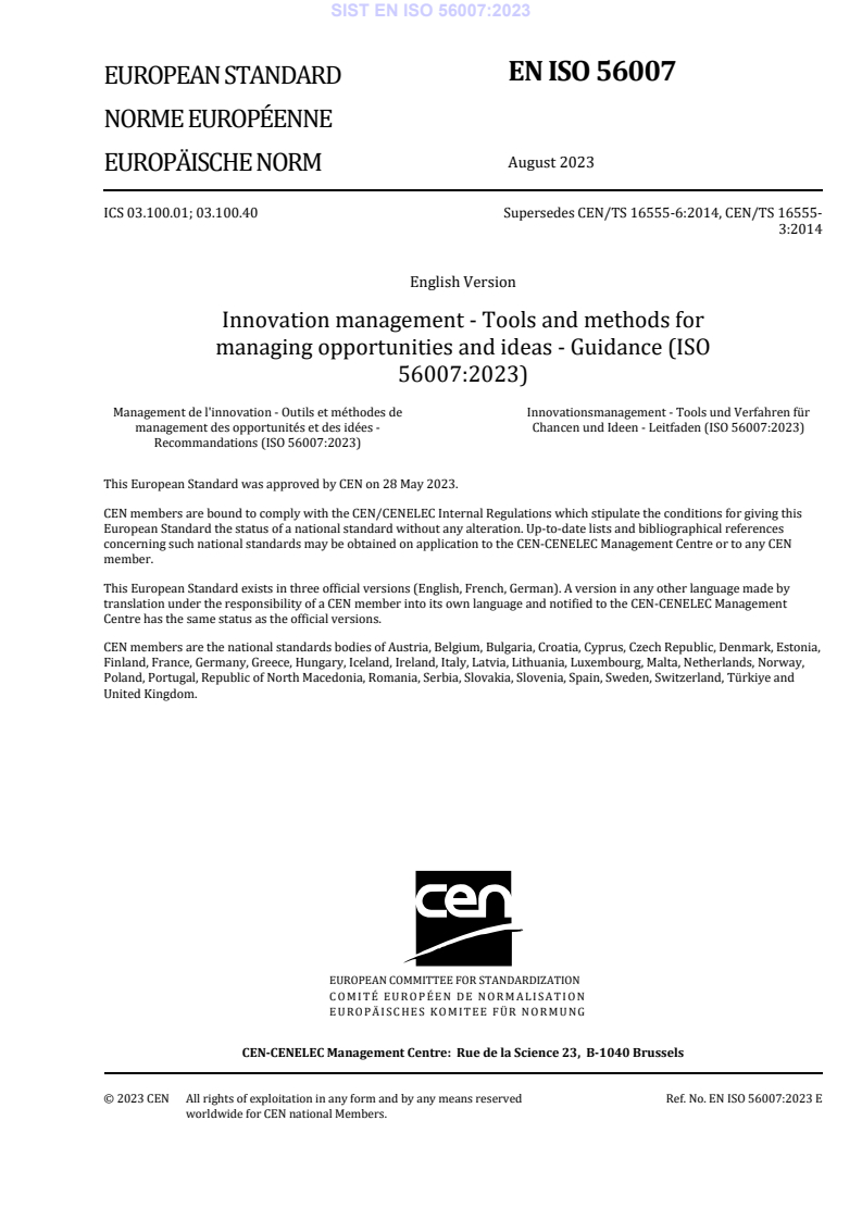 EN ISO 56007:2023 EN ISO 56007:2023 - BARVE - Page 3 preview