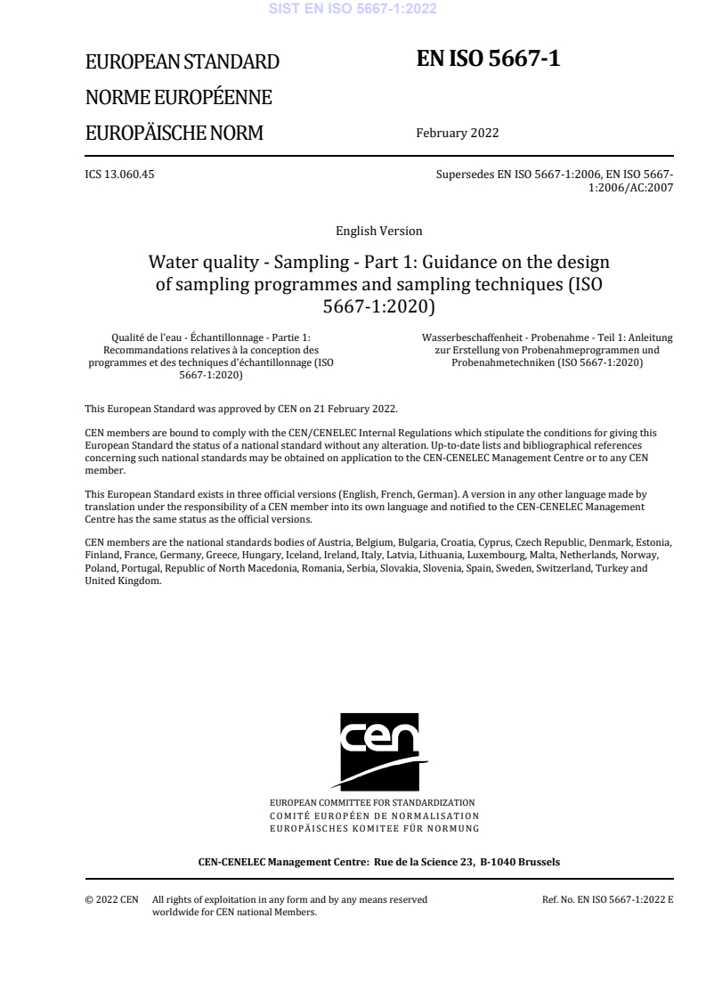 EN ISO 5667-1:2022 EN ISO 5667-1:2022 - Page 3 preview