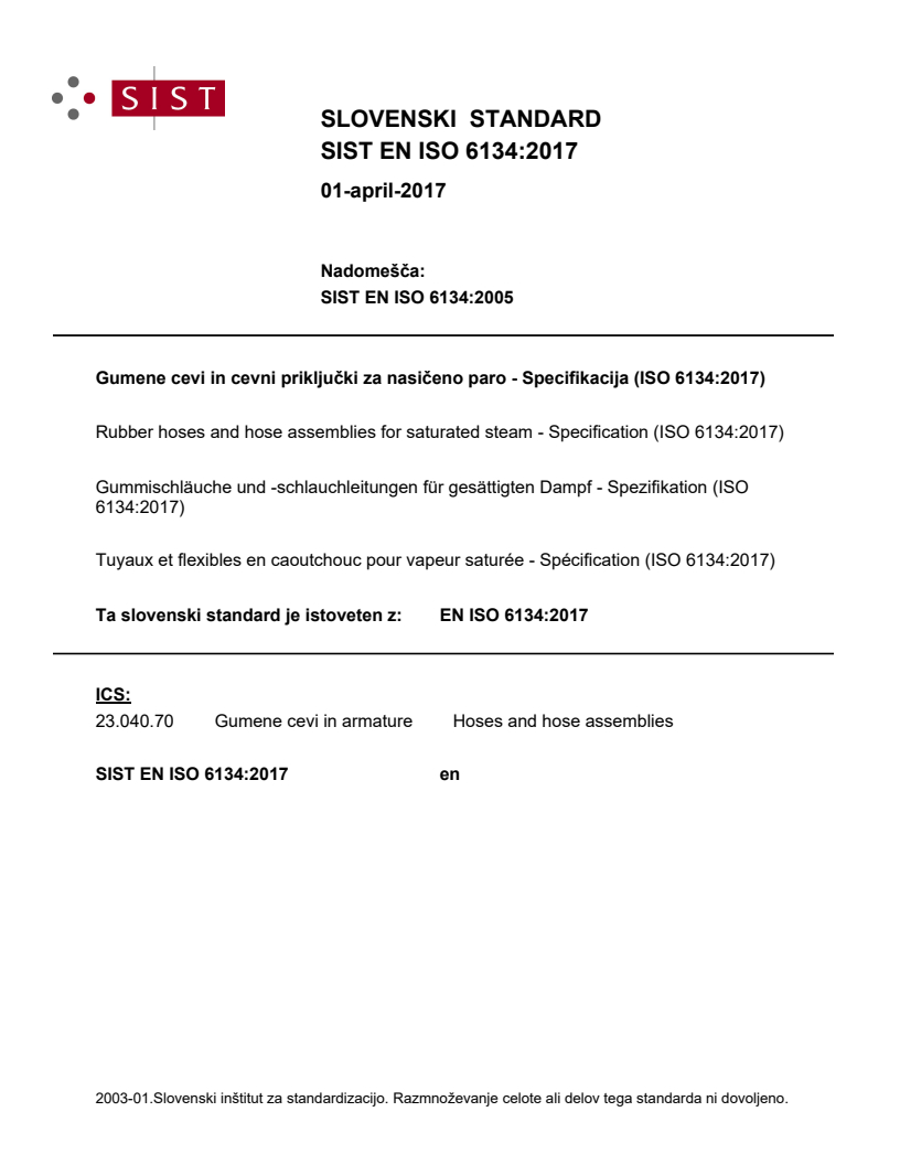 EN ISO 6134:2017 EN ISO 6134:2017 - Page 1 preview