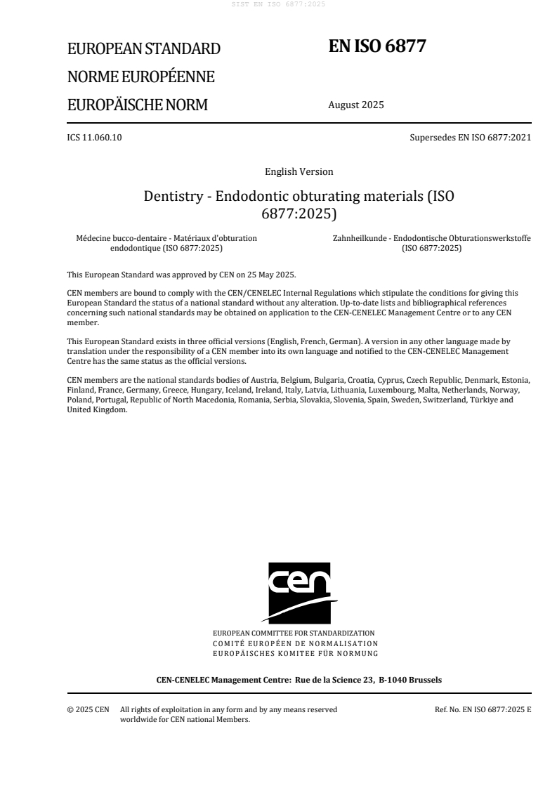 SIST EN ISO 6877:2025
