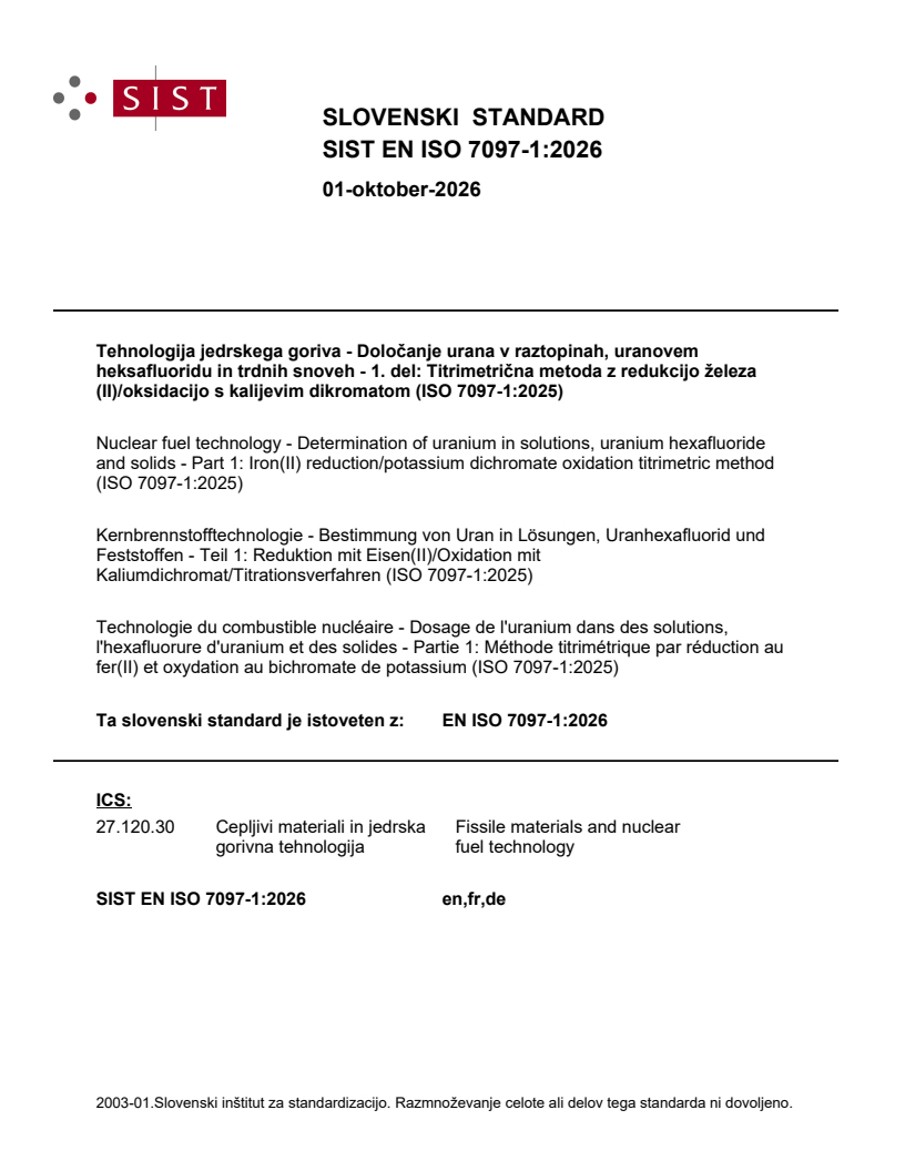 SIST EN ISO 7097-1:2026 SIST EN ISO 7097-1:2026 - Page 1 preview