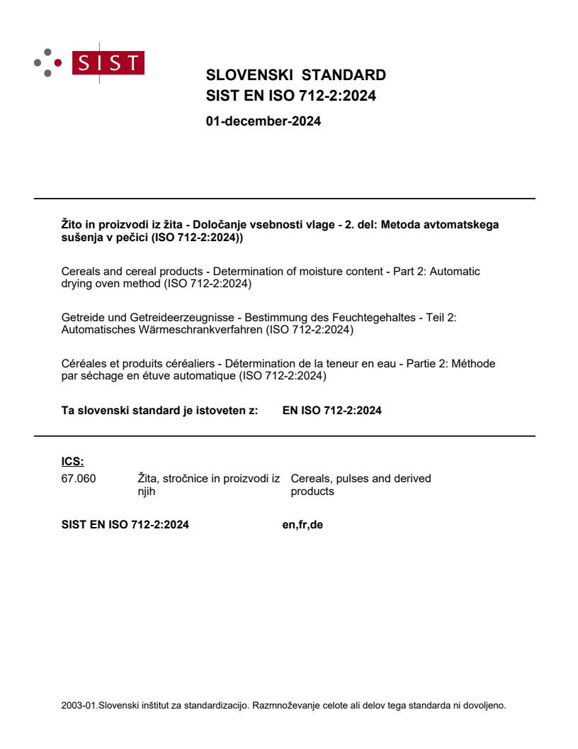 EN ISO 712-2:2024 EN ISO 712-2:2024 - Page 1 preview