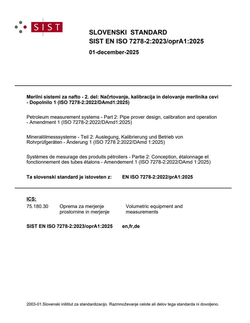EN ISO 7278-2:2023/oprA1:2025