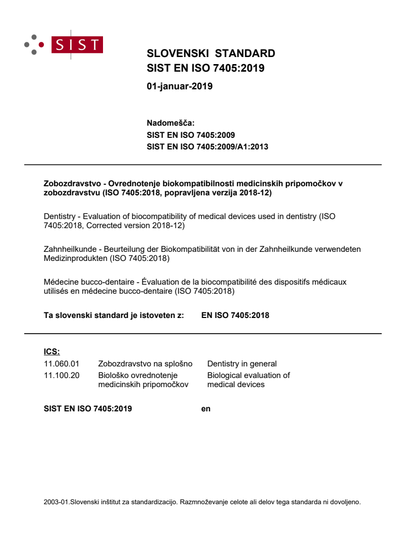 EN ISO 7405:2018 EN ISO 7405:2019 - Page 1 preview