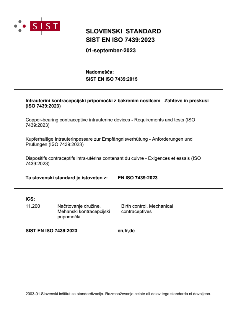 EN ISO 7439:2023 EN ISO 7439:2023 - Page 1 preview
