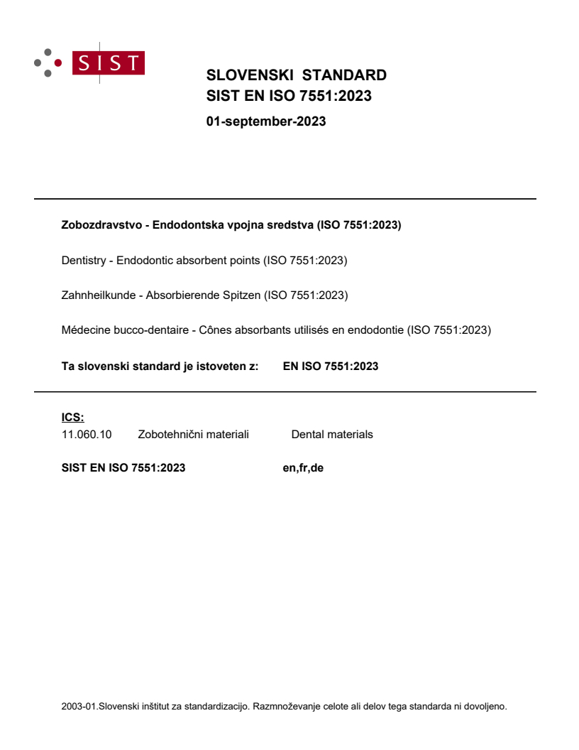 EN ISO 7551:2023 EN ISO 7551:2023 - Page 1 preview