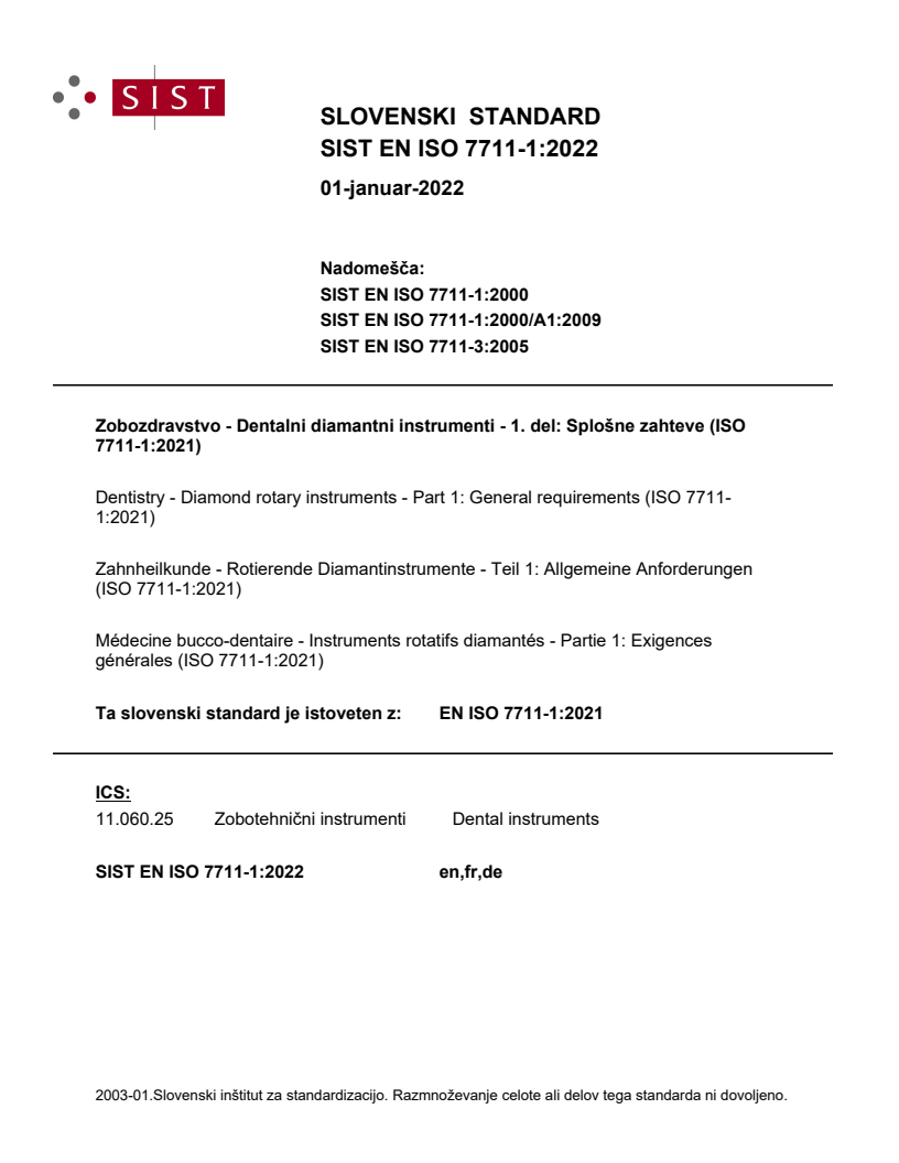 EN ISO 7711-1:2021 EN ISO 7711-1:2022 - Page 1 preview