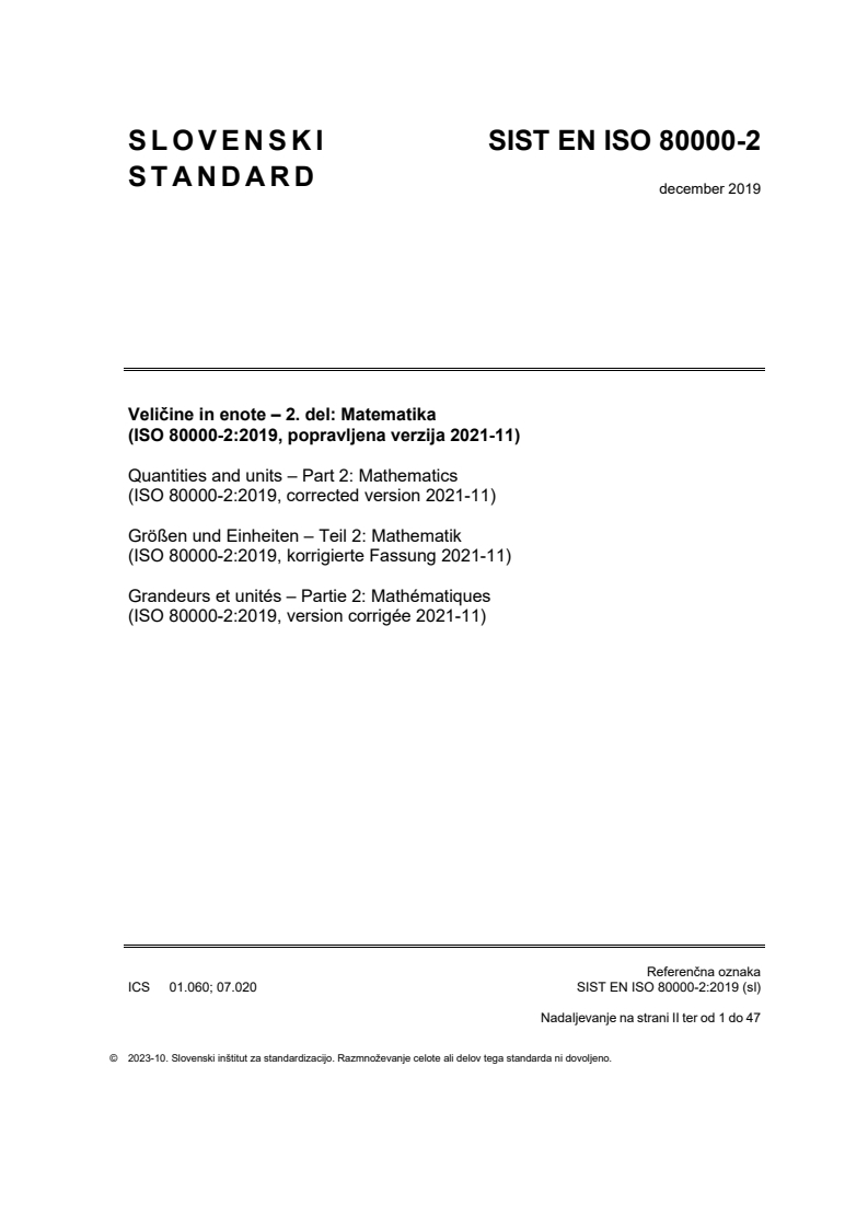 EN ISO 80000-2:2019 EN ISO 80000-2:2019 - Page 1 preview