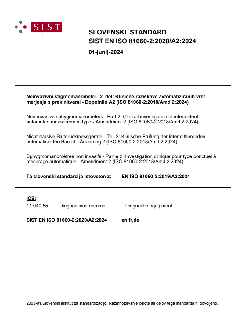 EN ISO 81060-2:2019/A2:2024 EN ISO 81060-2:2020/A2:2024 - Page 1 preview