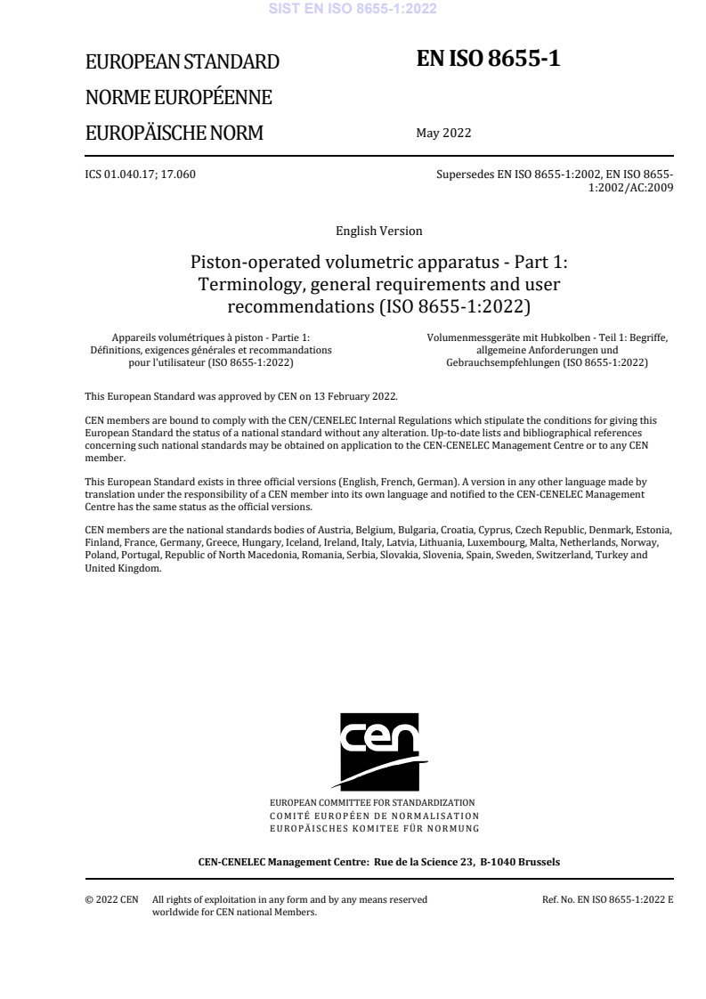 EN ISO 8655-1:2022 EN ISO 8655-1:2022 - Page 3 preview