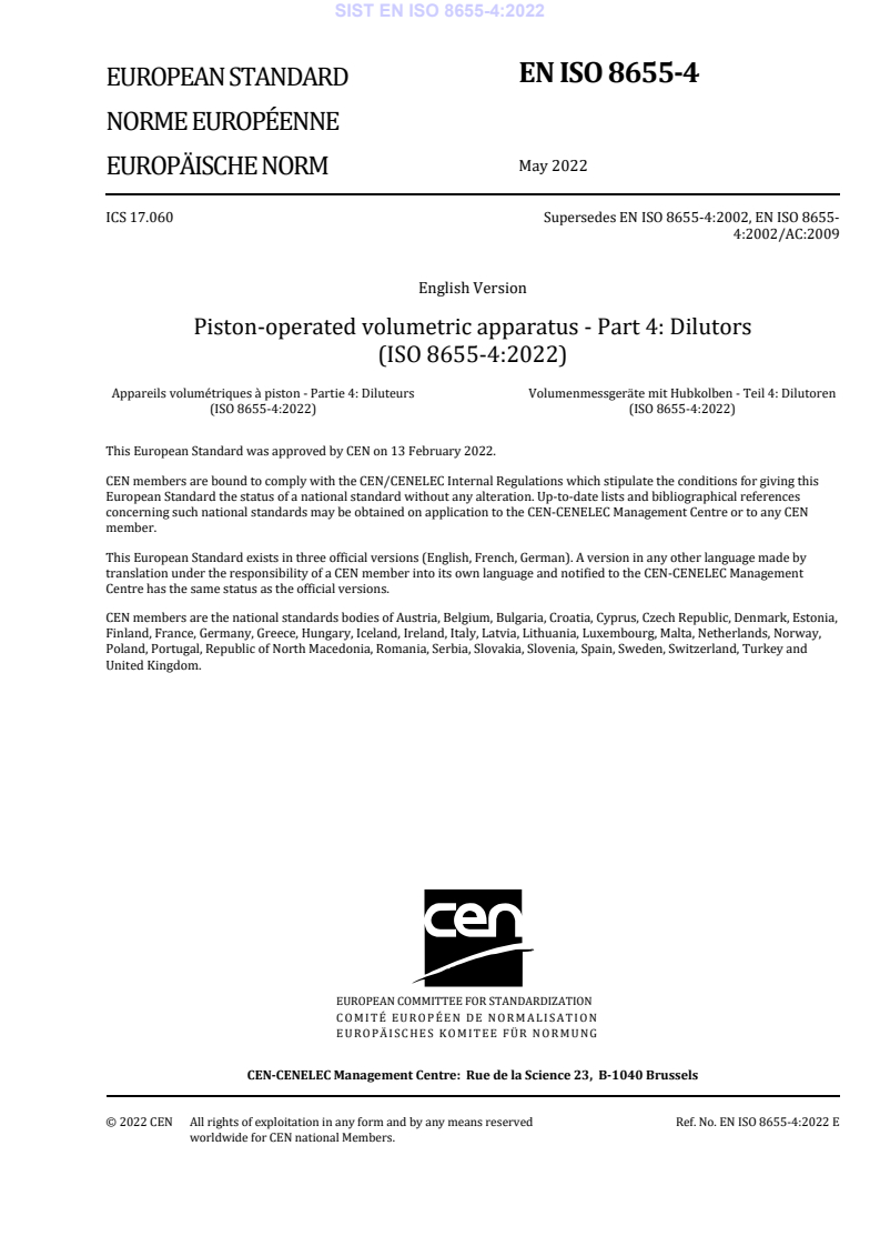 EN ISO 8655-4:2022 EN ISO 8655-4:2022 - Page 3 preview