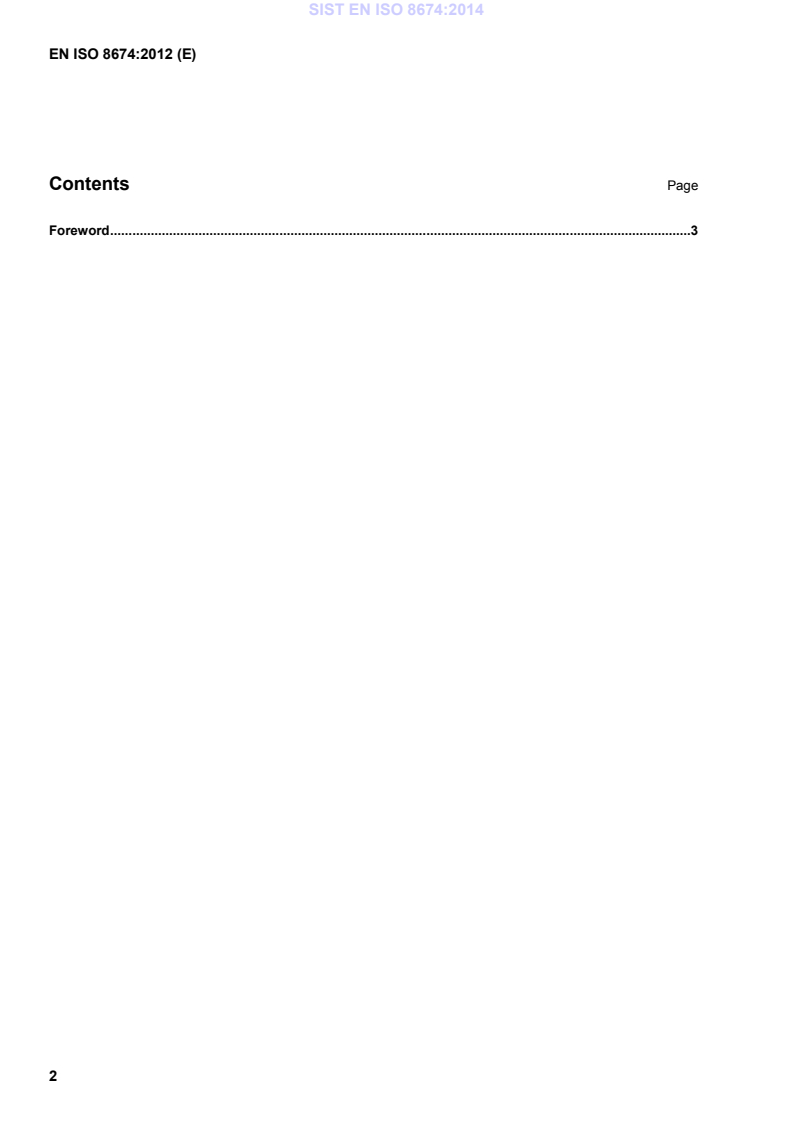 EN ISO 8674:2012 EN ISO 8674:2014 - Page 4 preview