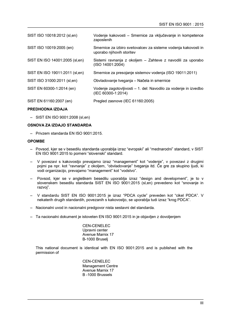 SIST EN ISO 9001:2015 SIST EN ISO 9001:2015 - Page 3 preview