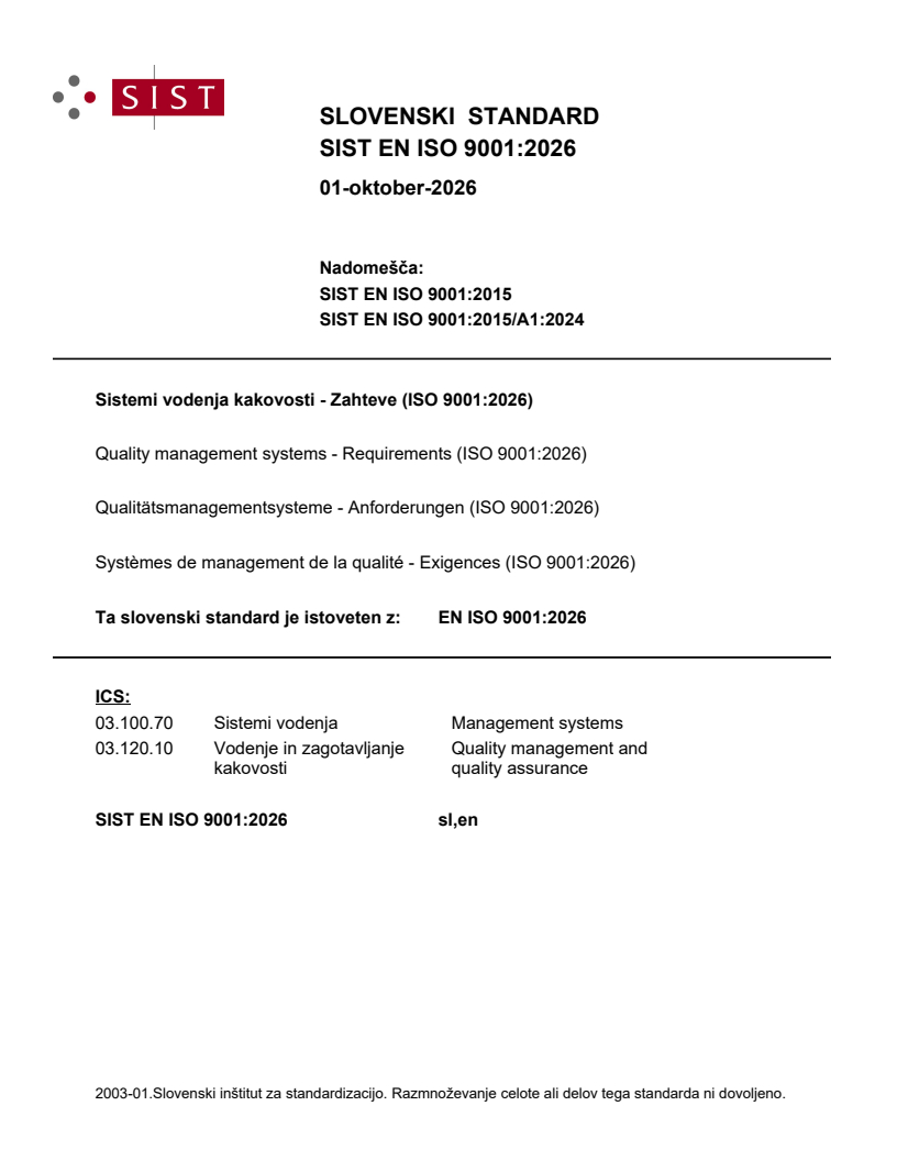 EN ISO 9001:2026 EN ISO 9001:2026 - Page 1 preview
