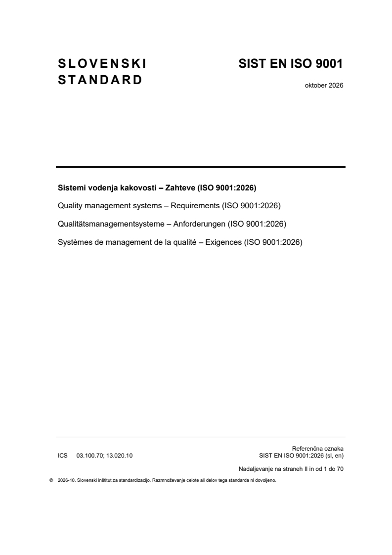 SIST EN ISO 9001:2026 SIST EN ISO 9001:2026 - Page 1 preview