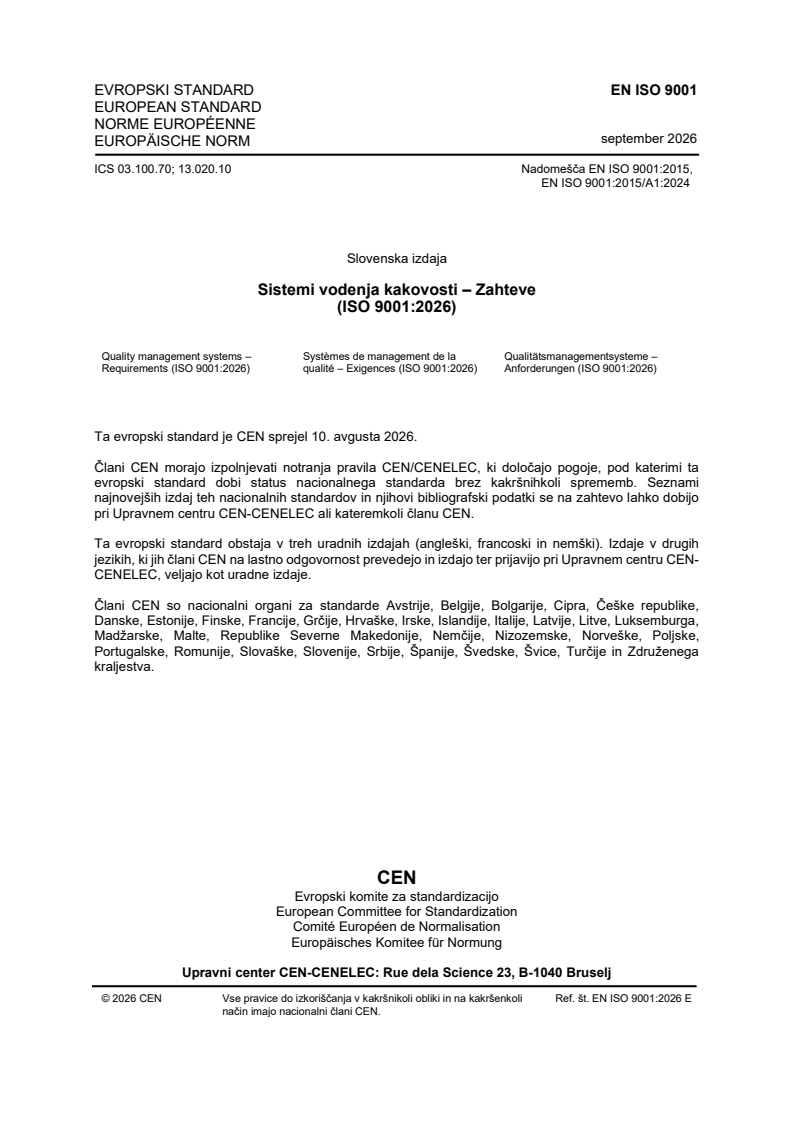 SIST EN ISO 9001:2026 SIST EN ISO 9001:2026 - Page 3 preview