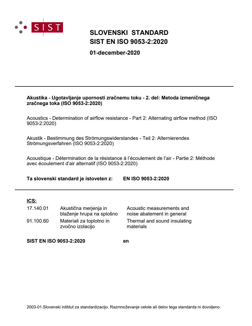 EN ISO 9053-2:2020