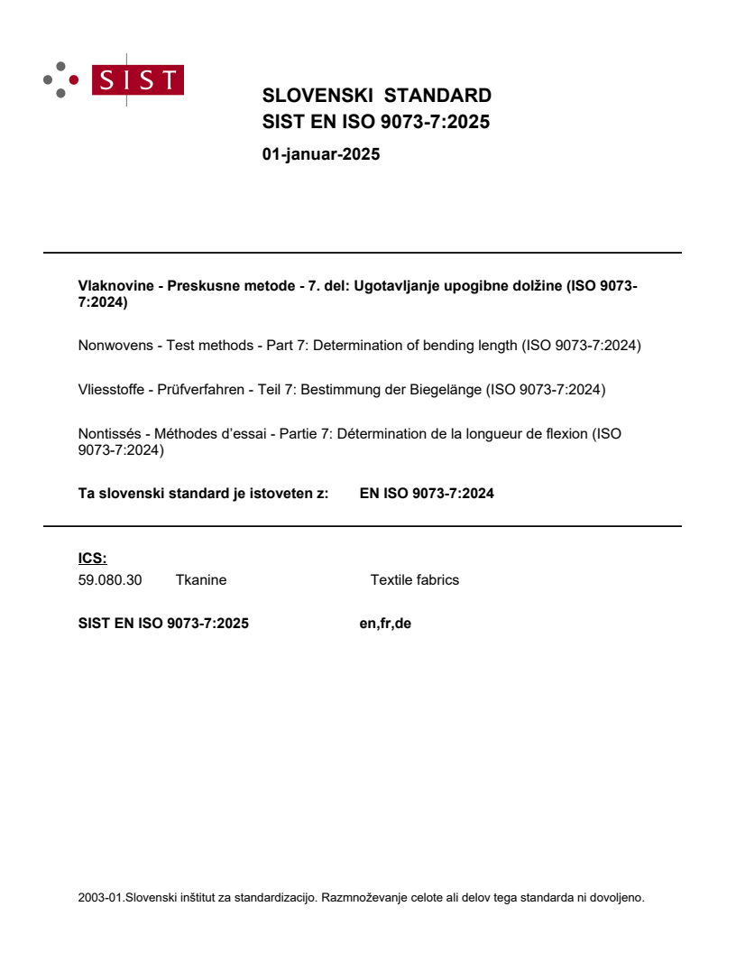 EN ISO 9073-7:2024 EN ISO 9073-7:2025 - Page 1 preview