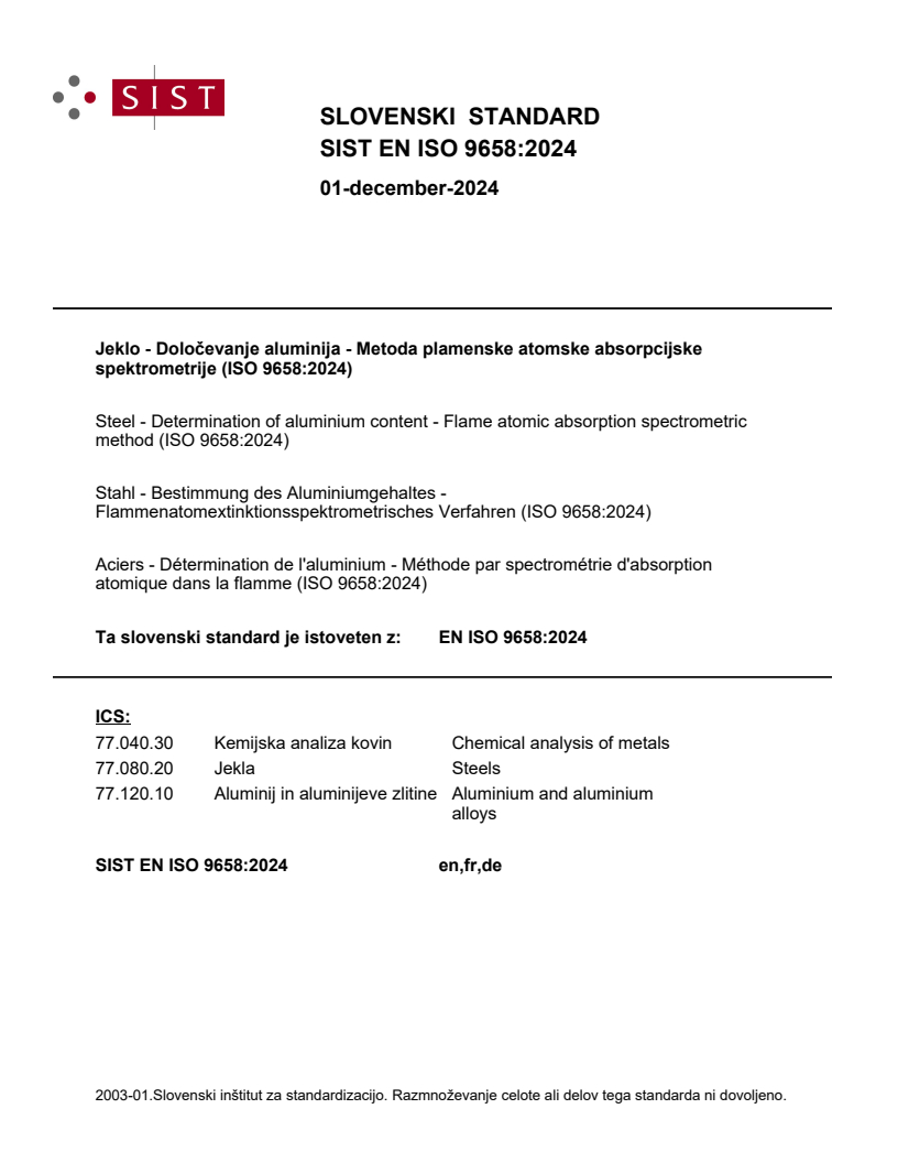 EN ISO 9658:2024 EN ISO 9658:2024 - Page 1 preview